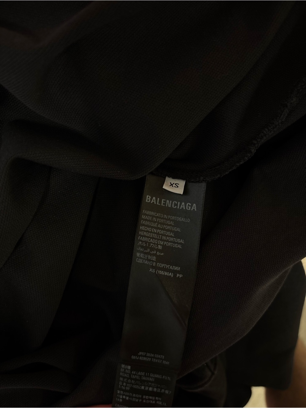 Balenciaga Black Polo Shirt with Chest Crest Detail - Picture 4 of 5